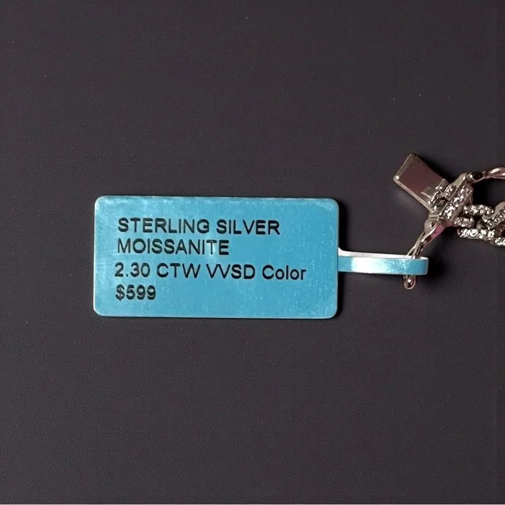 Moissante 8” Monaco 5.5MM Sterling Silver Bracelet
